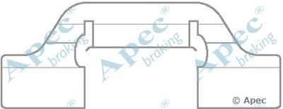 APEC BRAKING kit1116 -  Комплектующие, тормозные колодки